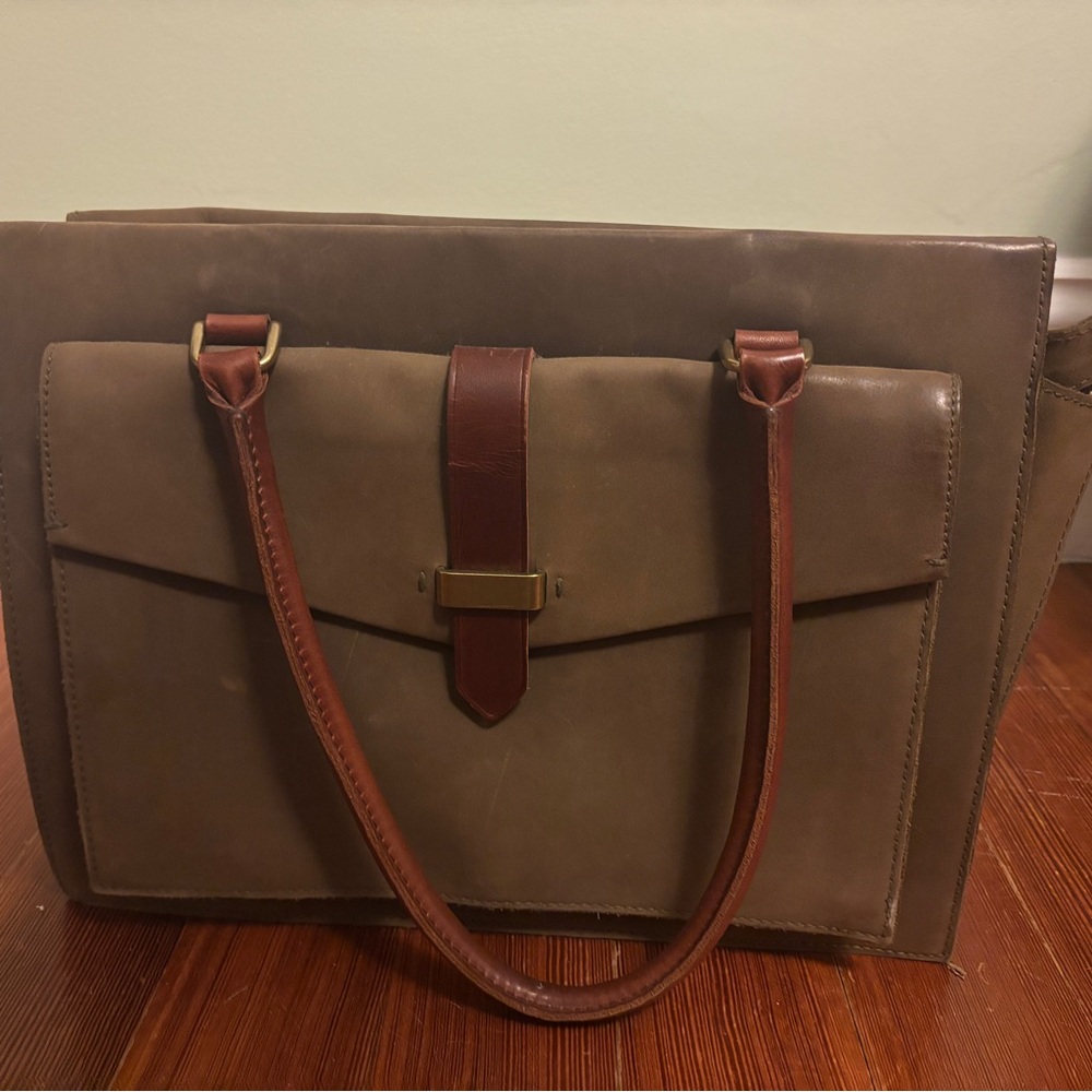 Madewell Brown Leather Tote Bag